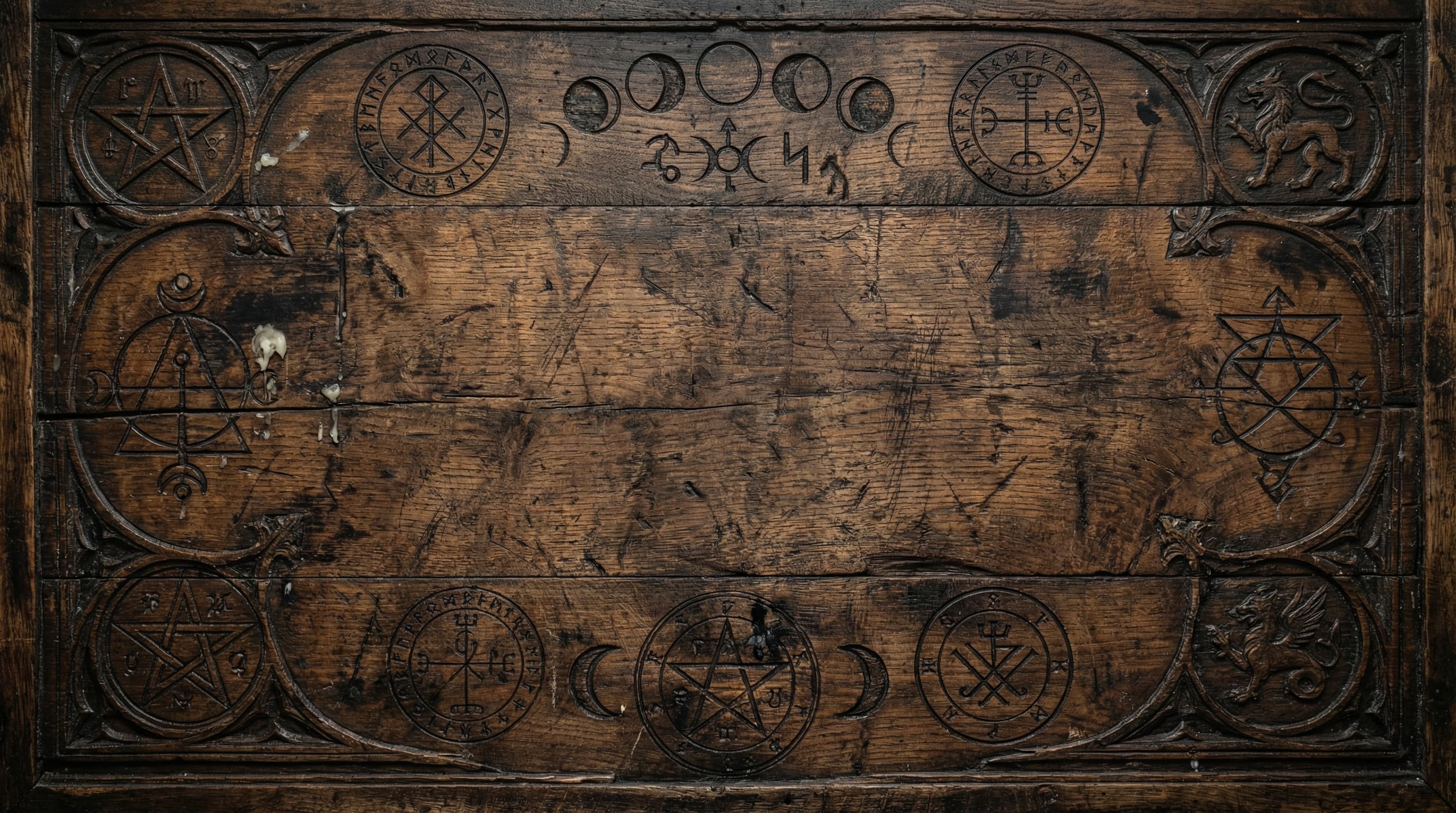 3D Dark Academia Sanctuary Background with Floating Dust Particles